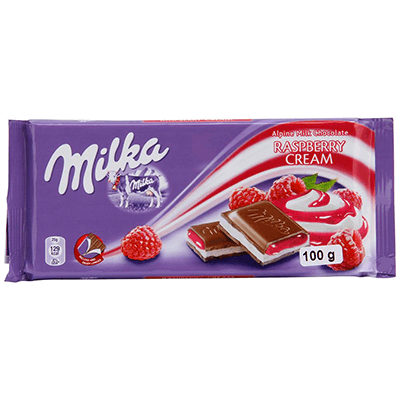 Chocolate Milka Raspberry Filling 100g